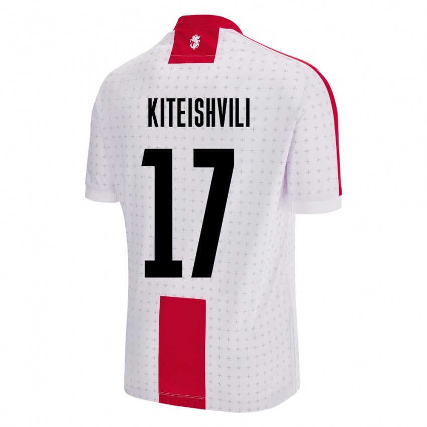 Heren Georgia Otar Kiteishvili #17 Wit Thuisshirt Thuistenue 24-26 T-Shirt