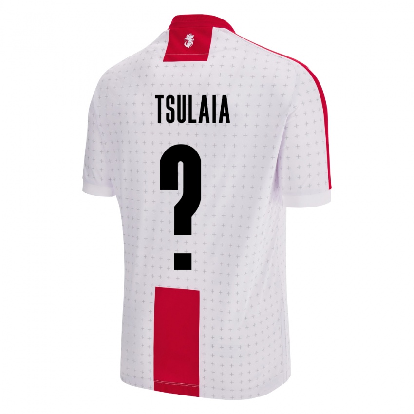 Heren Georgia Luka Tsulaia #0 Wit Thuisshirt Thuistenue 24-26 T-Shirt