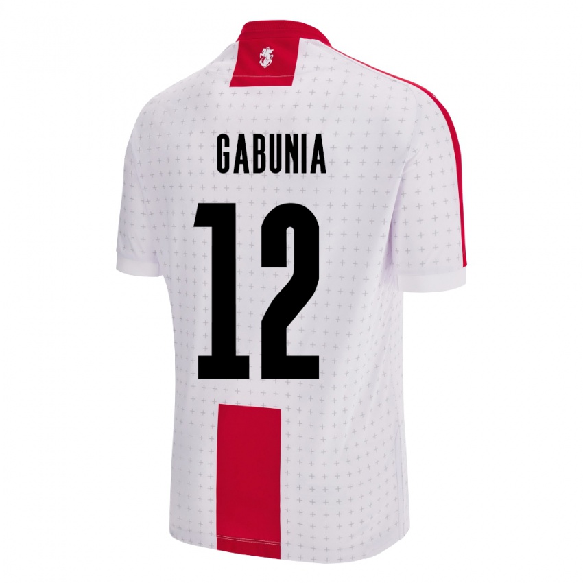 Heren Georgia Tatia Gabunia #12 Wit Thuisshirt Thuistenue 24-26 T-Shirt