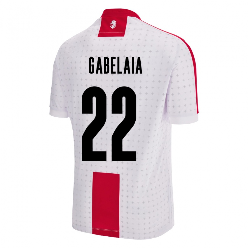 Heren Georgia Svetalna Gabelaia #22 Wit Thuisshirt Thuistenue 24-26 T-Shirt