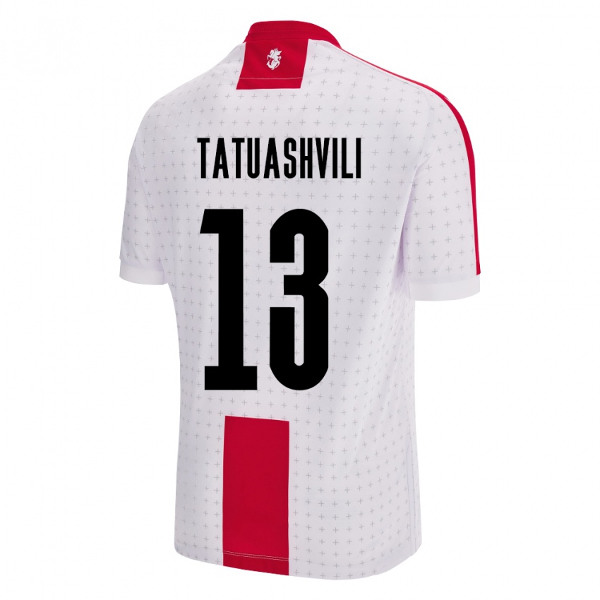 Heren Georgia Tamar Tatuashvili #13 Wit Thuisshirt Thuistenue 24-26 T-Shirt