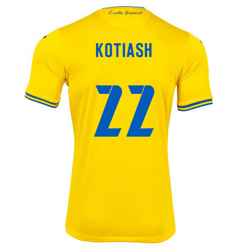 Heren Oekraïne Iryna Kotiash #22 Geel Thuisshirt Thuistenue 24-26 T-Shirt