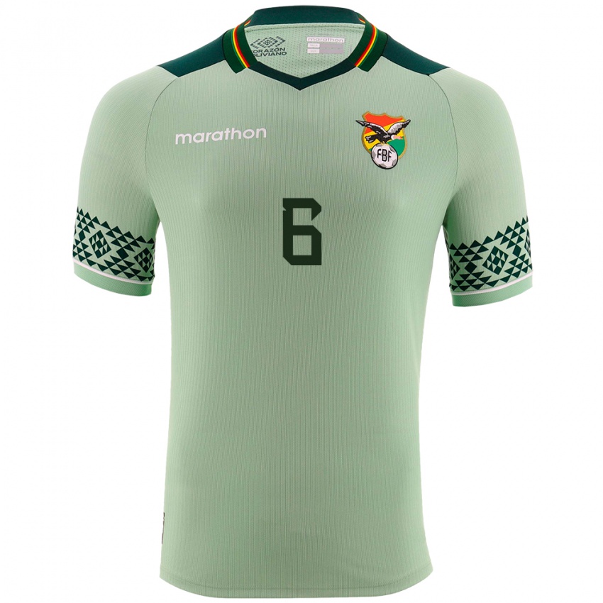 Heren Bolivia Efraín Morales #6 Licht Groen Thuisshirt Thuistenue 24-26 T-Shirt