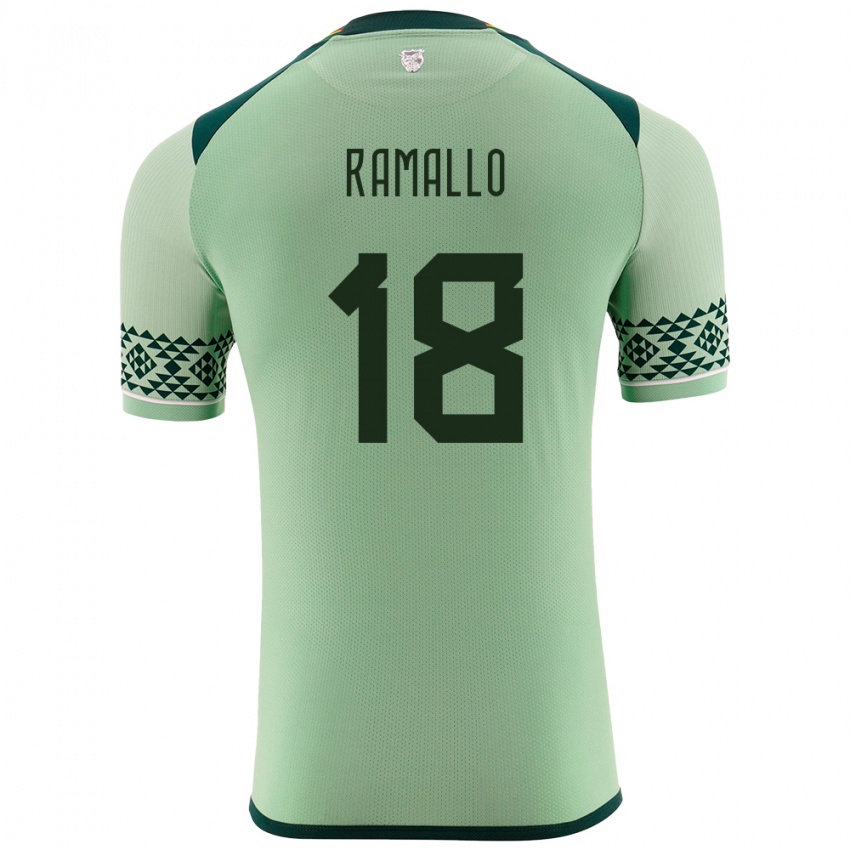 Heren Bolivia Rodrigo Ramallo #18 Licht Groen Thuisshirt Thuistenue 24-26 T-Shirt