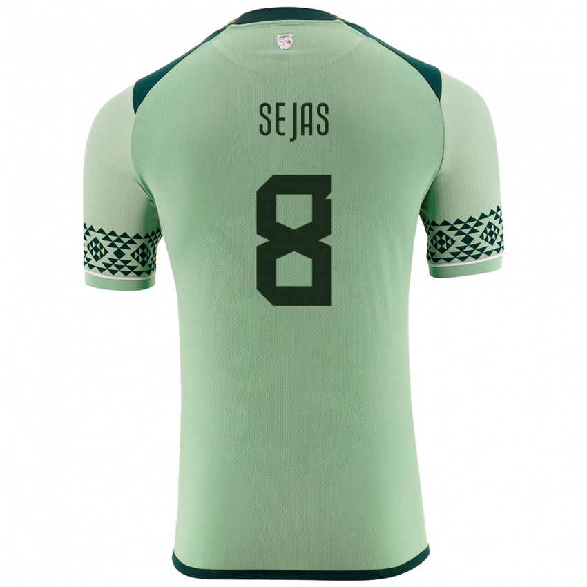 Heren Bolivia Carlos Sejas #8 Licht Groen Thuisshirt Thuistenue 24-26 T-Shirt