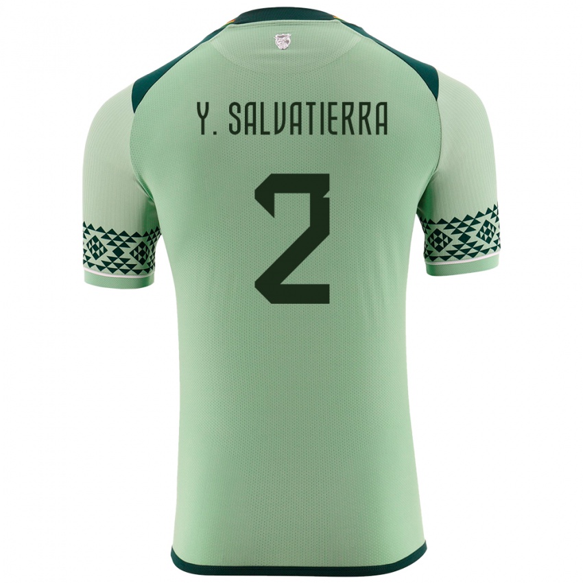 Heren Bolivia Yuditaz Jimena Salvatierra #2 Licht Groen Thuisshirt Thuistenue 24-26 T-Shirt