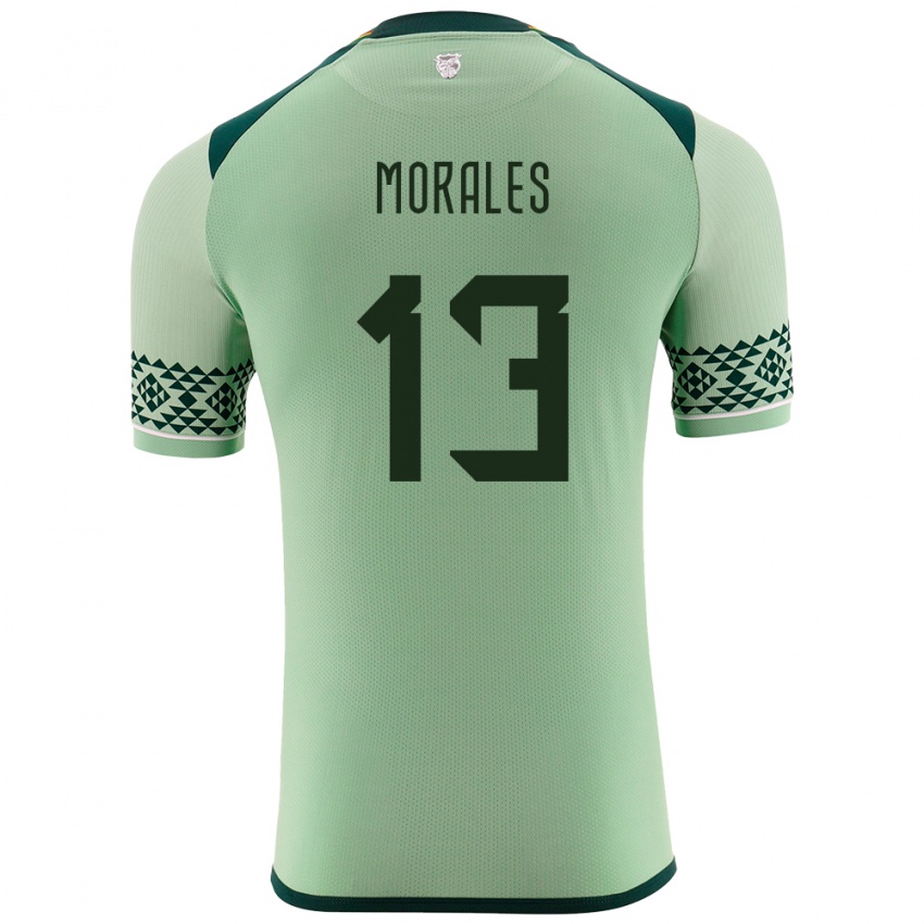 Heren Bolivia Ericka Morales #13 Licht Groen Thuisshirt Thuistenue 24-26 T-Shirt