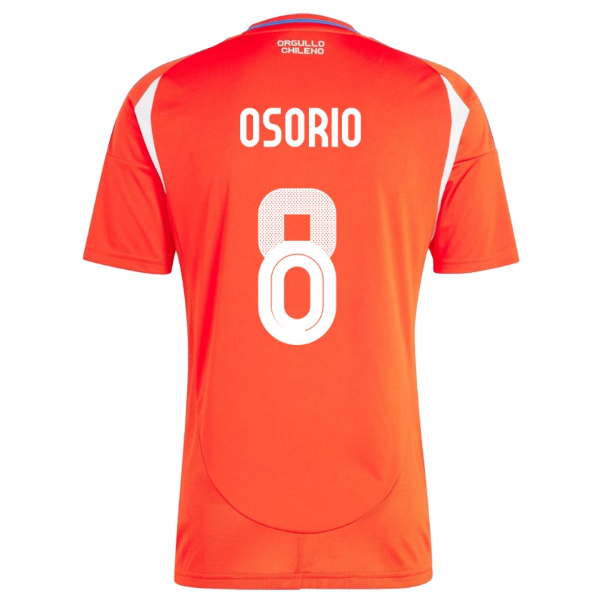 Heren Chili Darío Osorio #8 Rood Thuisshirt Thuistenue 24-26 T-Shirt