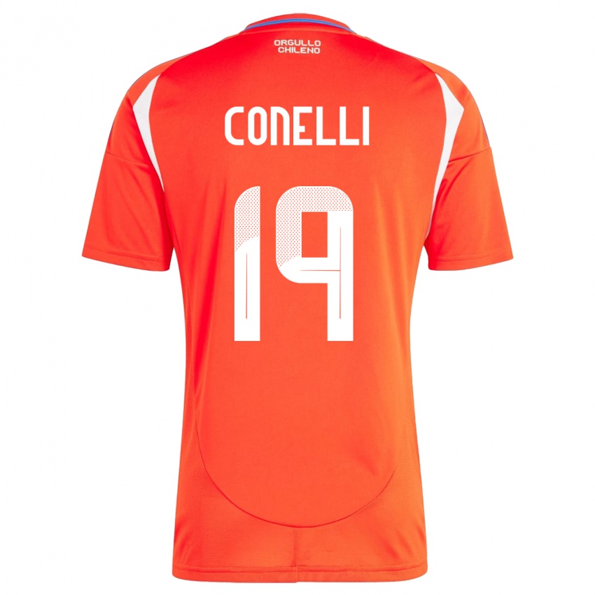 Heren Chili Vicente Conelli #19 Rood Thuisshirt Thuistenue 24-26 T-Shirt