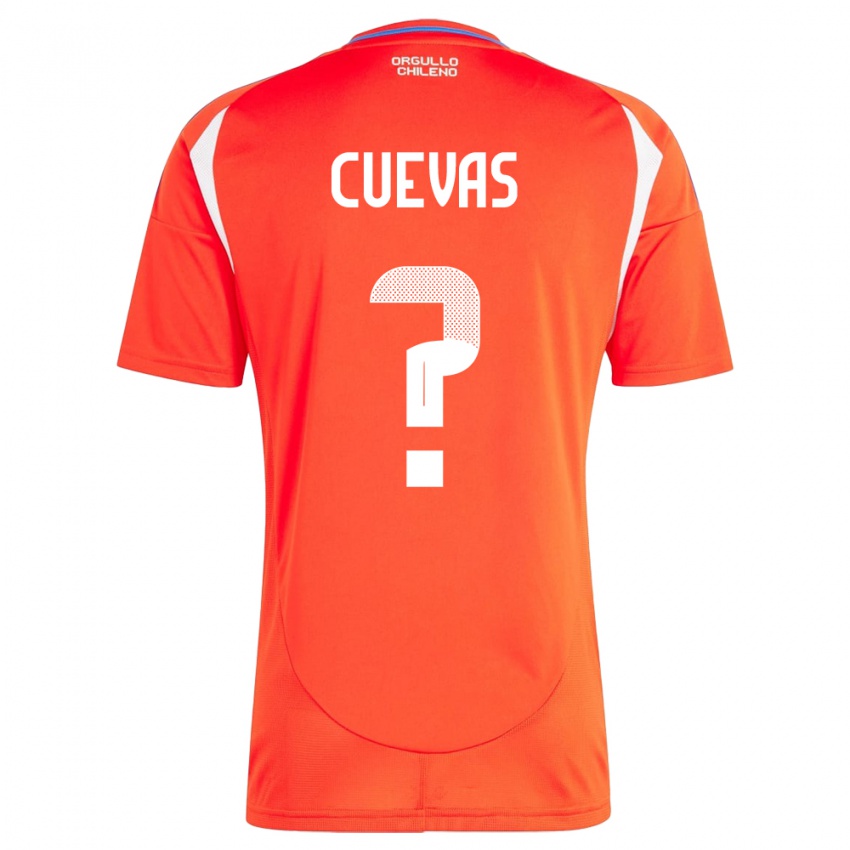Heren Chili Yastin Cuevas #0 Rood Thuisshirt Thuistenue 24-26 T-Shirt