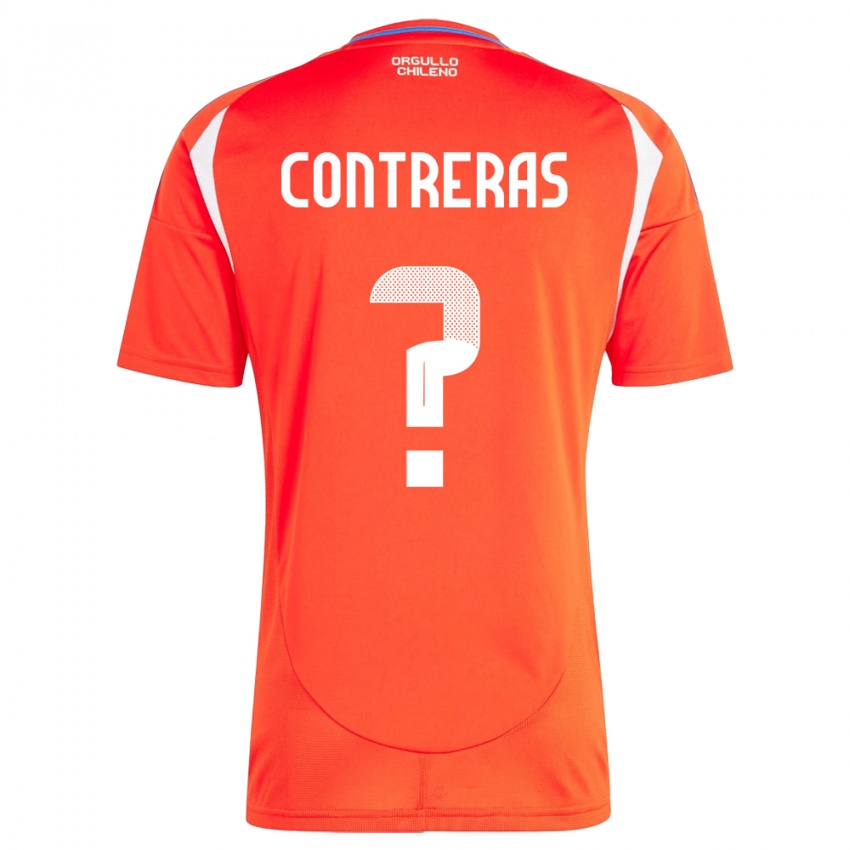 Heren Chili Mathías Contreras #0 Rood Thuisshirt Thuistenue 24-26 T-Shirt