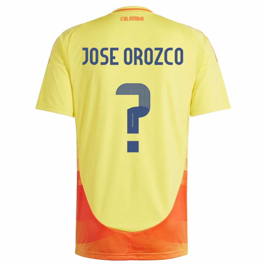 Heren Colombia Juan José Orozco #0 Geel Thuisshirt Thuistenue 24-26 T-Shirt