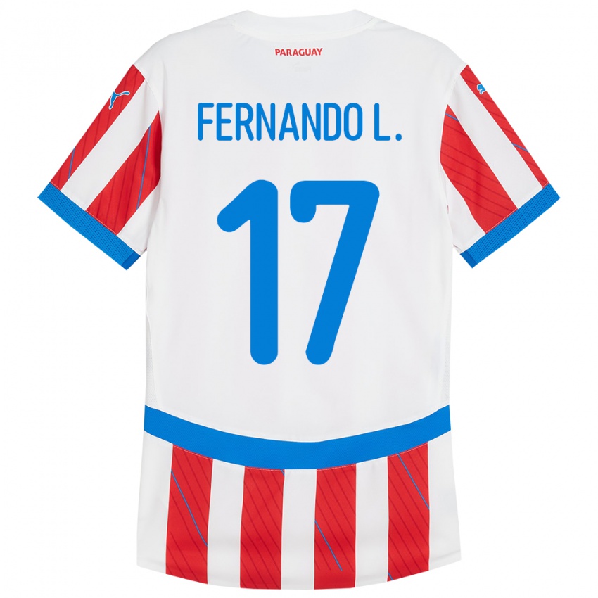 Heren Paraguay Fernando Leguizamón #17 Wit Rood Thuisshirt Thuistenue 24-26 T-Shirt