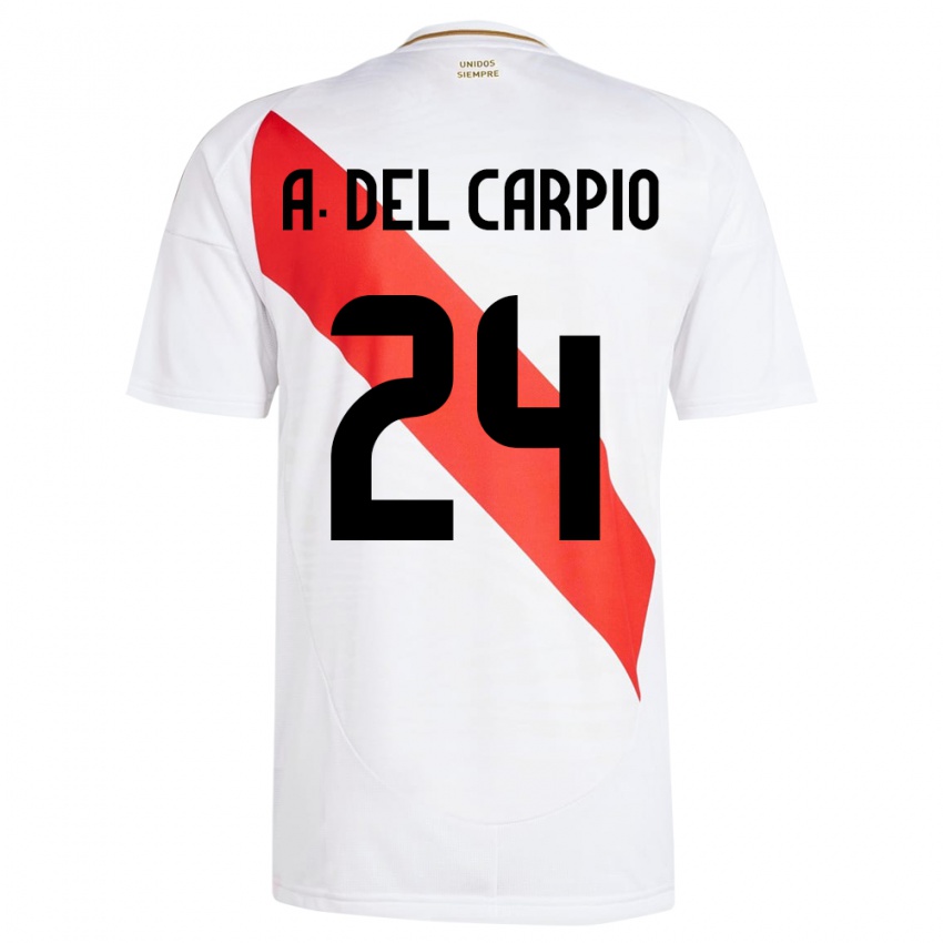 Heren Peru Annie Del Carpio #24 Wit Thuisshirt Thuistenue 24-26 T-Shirt