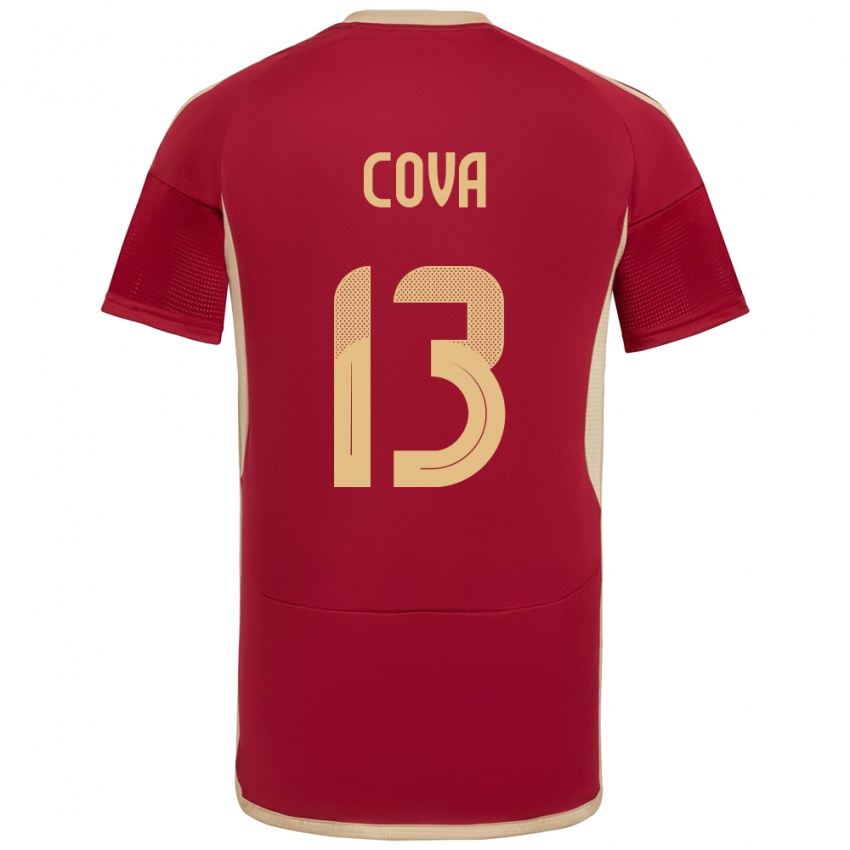 Heren Venezuela Alejandro Cova #13 Bourgondië Thuisshirt Thuistenue 24-26 T-Shirt