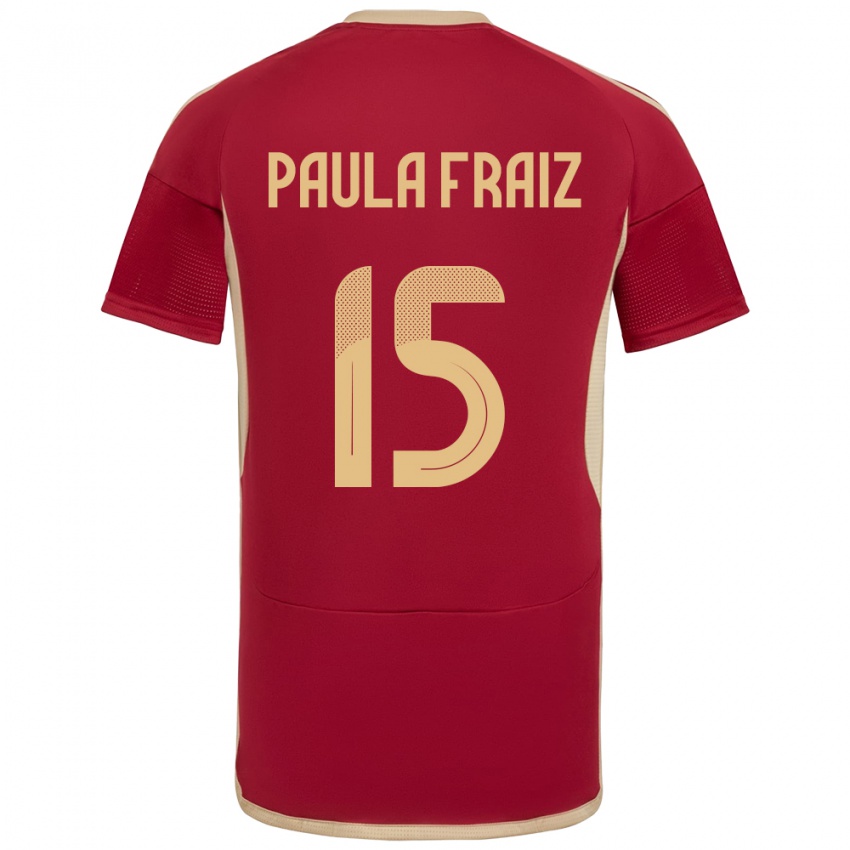 Heren Venezuela Ana Paula Fraiz #15 Bourgondië Thuisshirt Thuistenue 24-26 T-Shirt