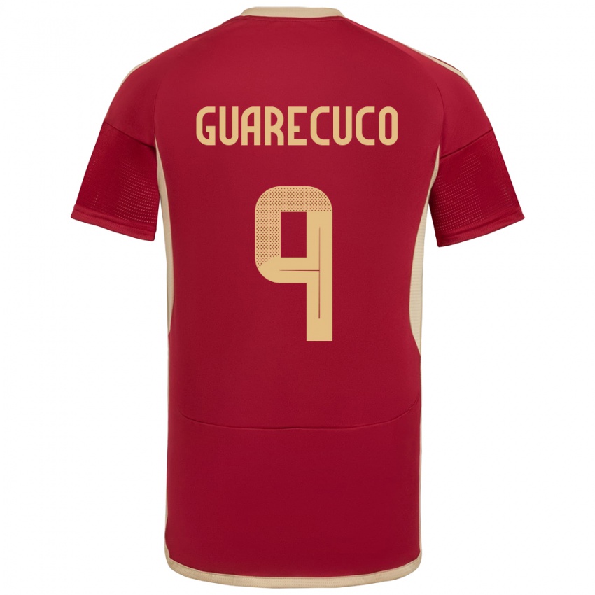 Heren Venezuela Joemar Guarecuco #9 Bourgondië Thuisshirt Thuistenue 24-26 T-Shirt