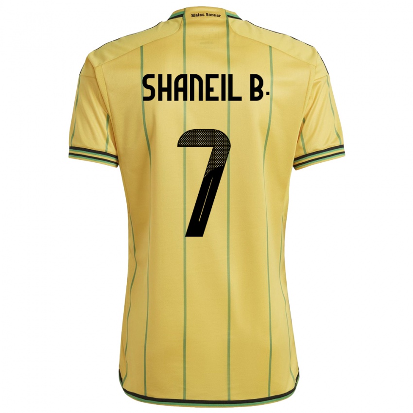 Heren Jamaica Shaneil Buckley #7 Geel Thuisshirt Thuistenue 24-26 T-Shirt