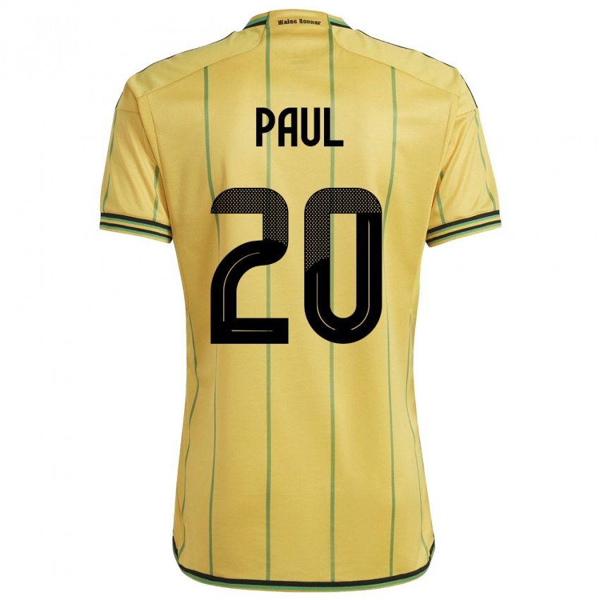 Heren Jamaica Lachante Paul #20 Geel Thuisshirt Thuistenue 24-26 T-Shirt