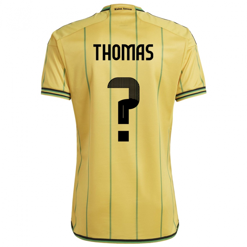 Heren Jamaica Kersha Thomas #0 Geel Thuisshirt Thuistenue 24-26 T-Shirt