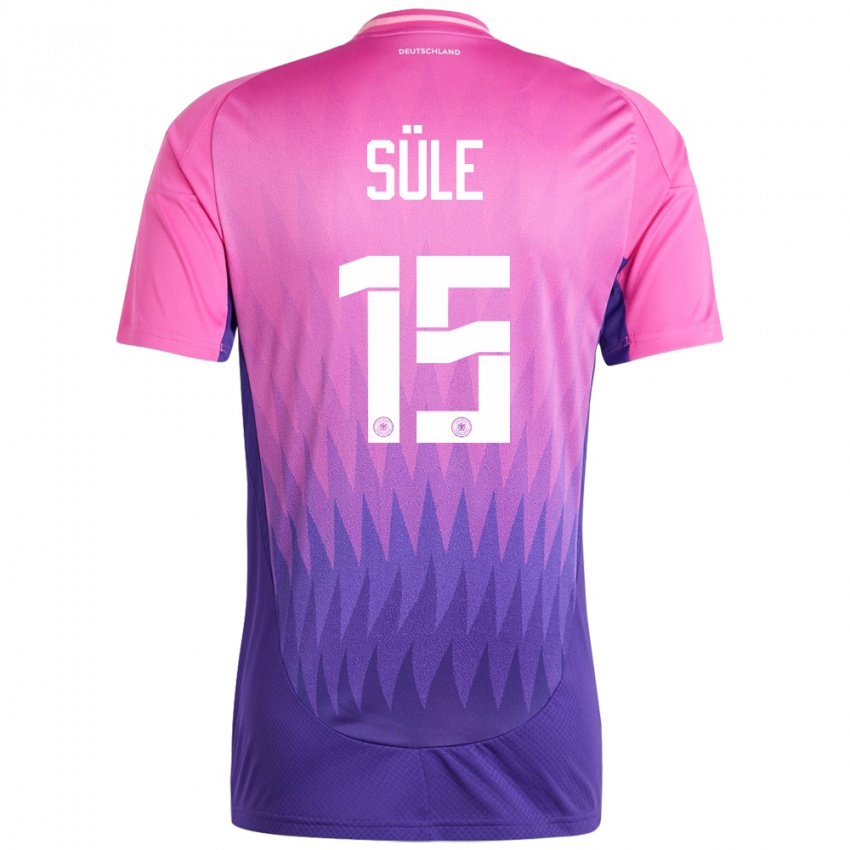 Heren Duitsland Niklas Sule #15 Roze Paars Uitshirt Uittenue 24-26 T-Shirt