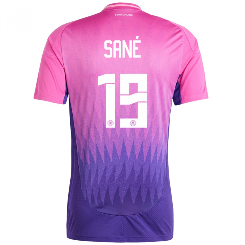 Heren Duitsland Leroy Sane #19 Roze Paars Uitshirt Uittenue 24-26 T-Shirt