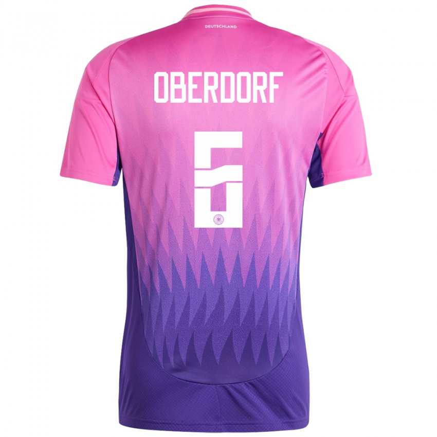 Heren Duitsland Lena Oberdorf #6 Roze Paars Uitshirt Uittenue 24-26 T-Shirt