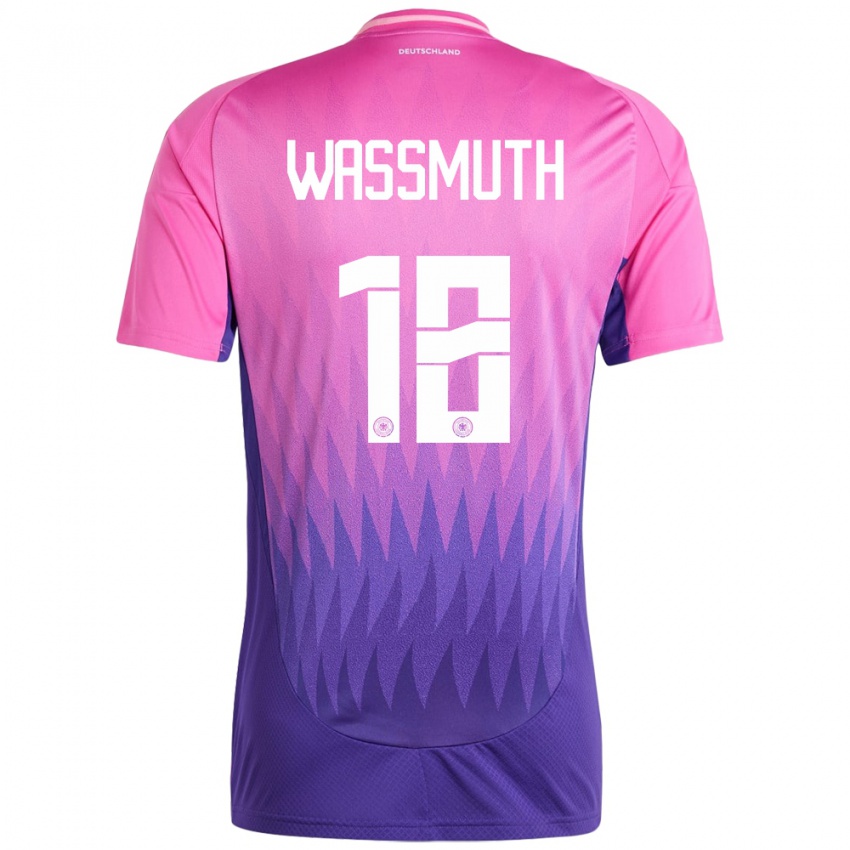 Heren Duitsland Tabea Wabmuth #18 Roze Paars Uitshirt Uittenue 24-26 T-Shirt