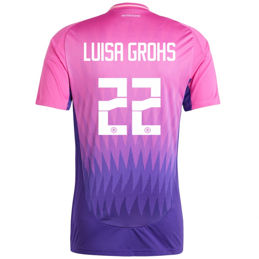 Heren Duitsland Maria Luisa Grohs #22 Roze Paars Uitshirt Uittenue 24-26 T-Shirt