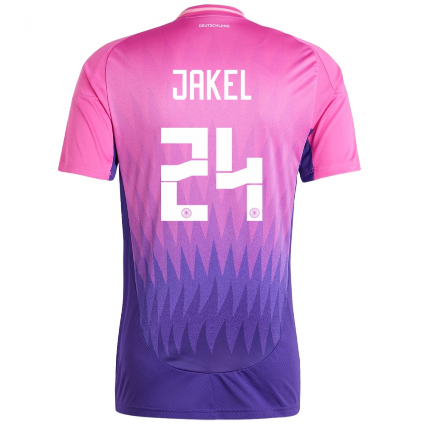 Heren Duitsland Frederik Jakel #24 Roze Paars Uitshirt Uittenue 24-26 T-Shirt