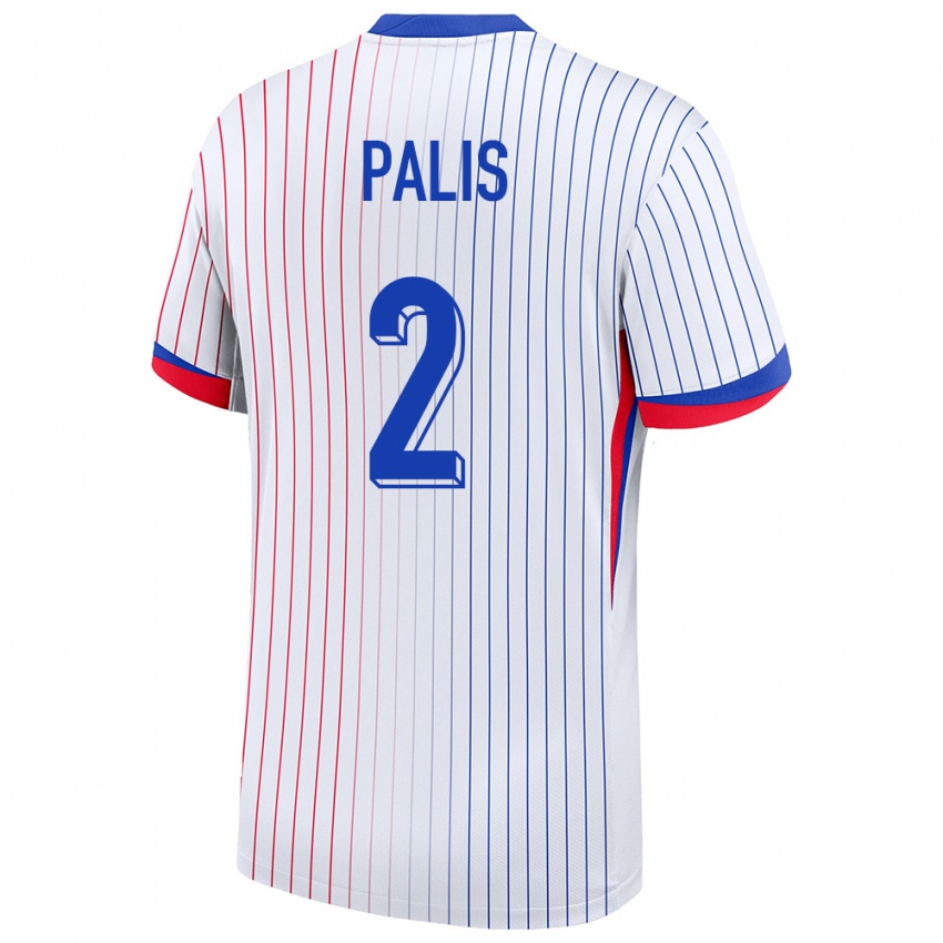 Heren Frankrijk Ella Palis #2 Wit Uitshirt Uittenue 24-26 T-Shirt