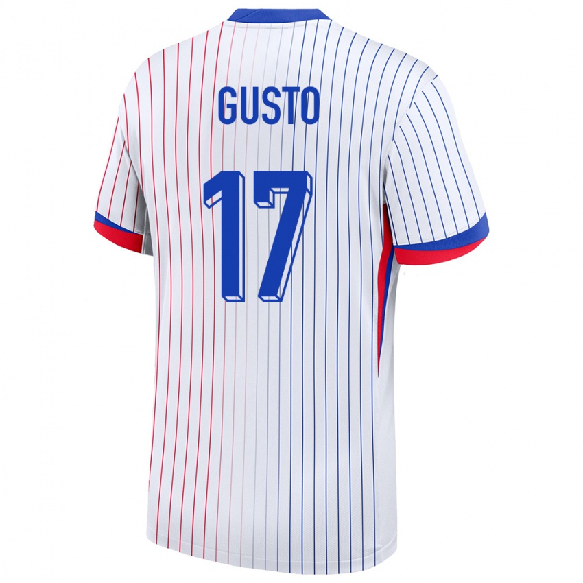 Heren Frankrijk Malo Gusto #17 Wit Uitshirt Uittenue 24-26 T-Shirt