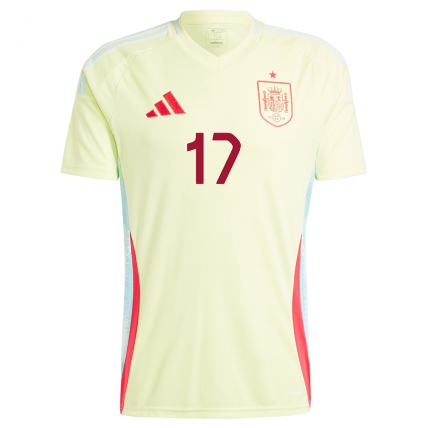 Heren Spanje Lucia Garcia #17 Geel Uitshirt Uittenue 24-26 T-Shirt