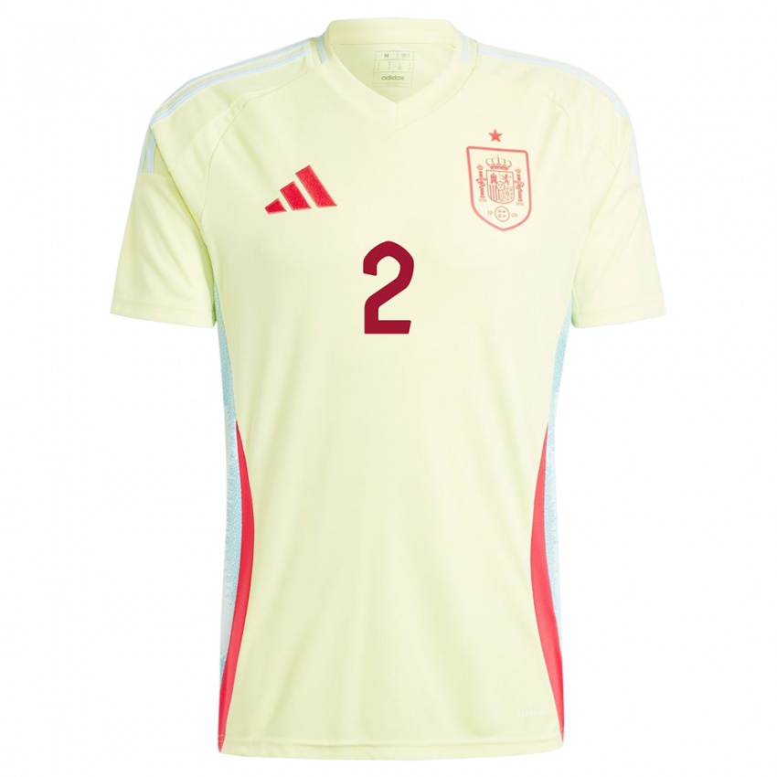 Heren Spanje Oihane Hernandez #2 Geel Uitshirt Uittenue 24-26 T-Shirt