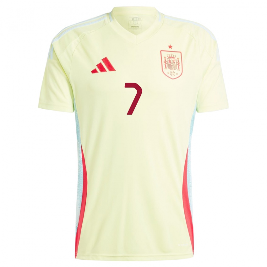 Heren Spanje Rosa Marquez #7 Geel Uitshirt Uittenue 24-26 T-Shirt