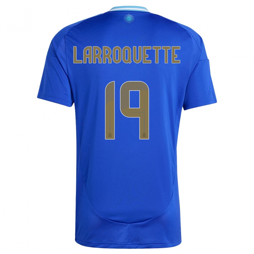 Heren Argentinië Mariana Larroquette #19 Blauw Uitshirt Uittenue 24-26 T-Shirt