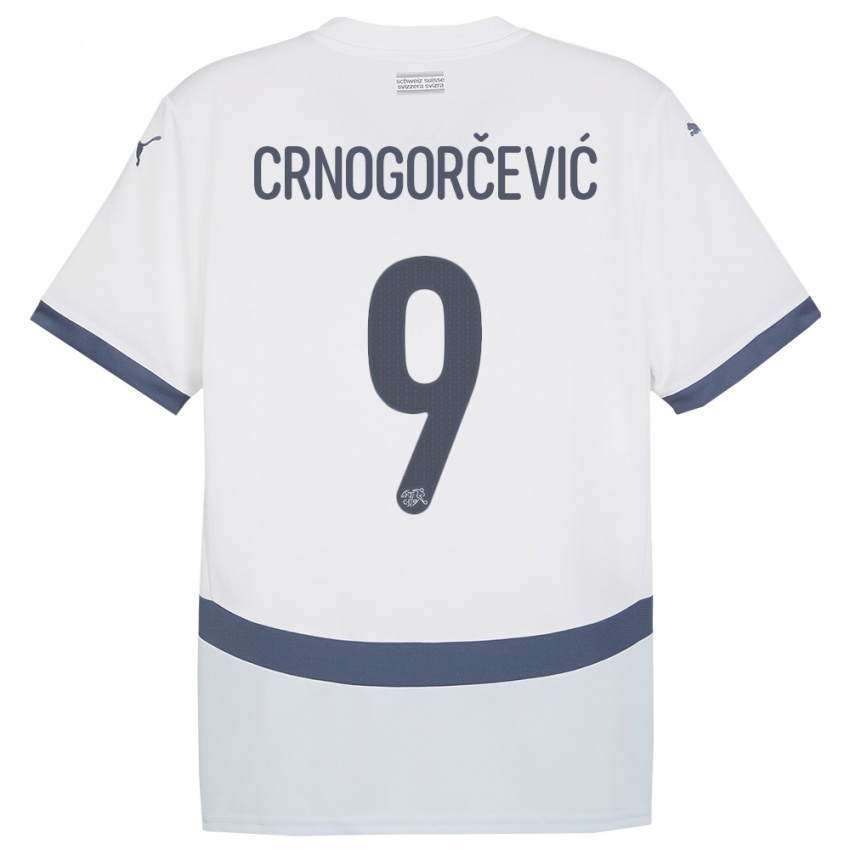Heren Zwitserland Ana Maria Crnogorcevic #9 Wit Uitshirt Uittenue 24-26 T-Shirt