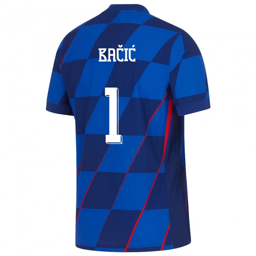 Heren Kroatië Doris Bacic #1 Blauw Uitshirt Uittenue 24-26 T-Shirt