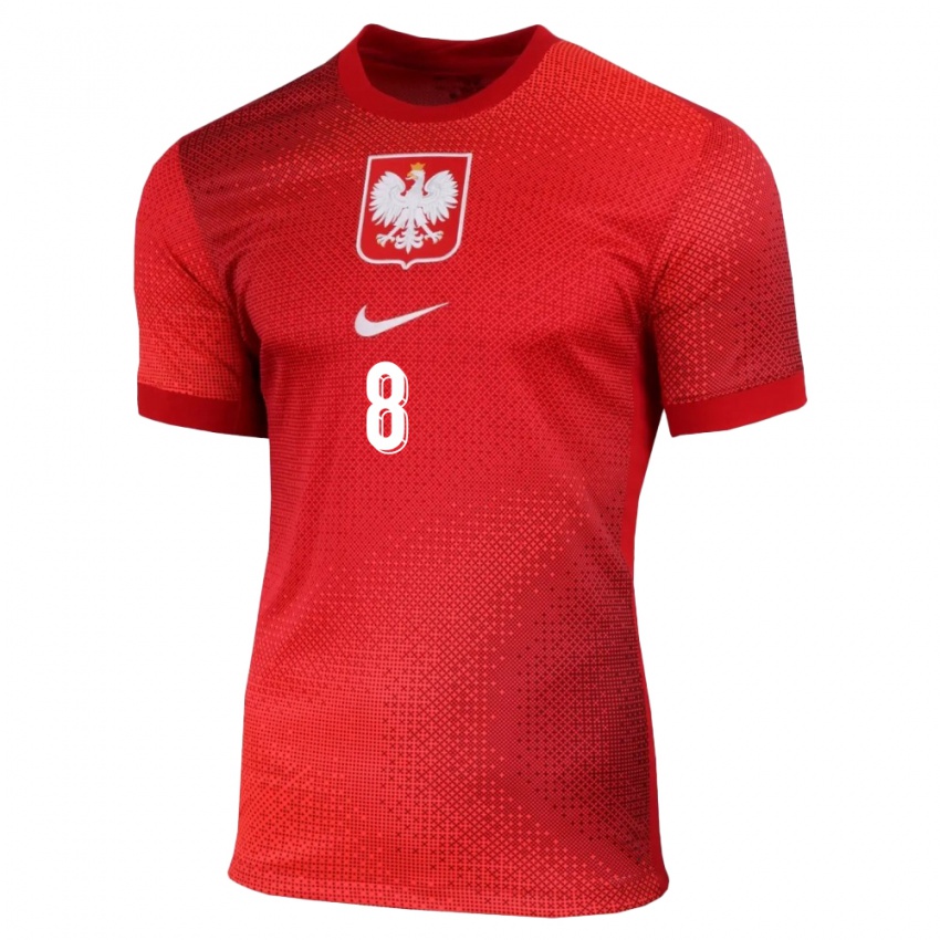 Heren Polen Kinga Kozak #8 Rood Uitshirt Uittenue 24-26 T-Shirt