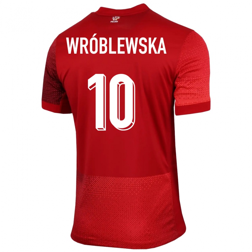 Heren Polen Joanna Wroblewska #10 Rood Uitshirt Uittenue 24-26 T-Shirt