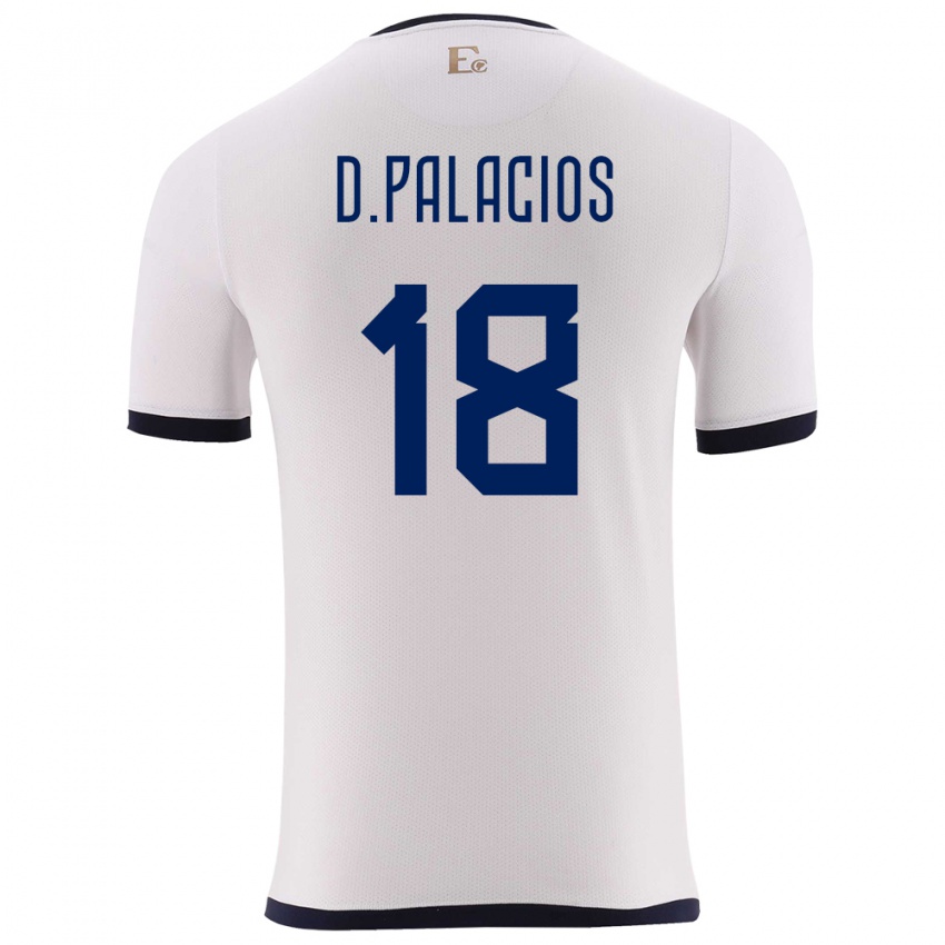 Heren Ecuador Diego Palacios #18 Wit Uitshirt Uittenue 24-26 T-Shirt