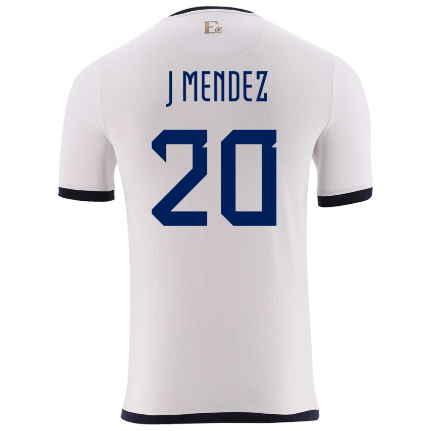 Heren Ecuador Jhegson Mendez #20 Wit Uitshirt Uittenue 24-26 T-Shirt