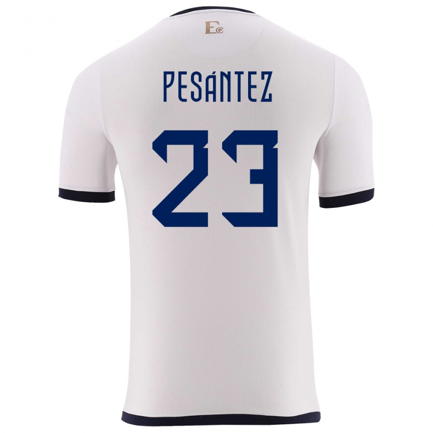 Heren Ecuador Danna Pesantez #23 Wit Uitshirt Uittenue 24-26 T-Shirt