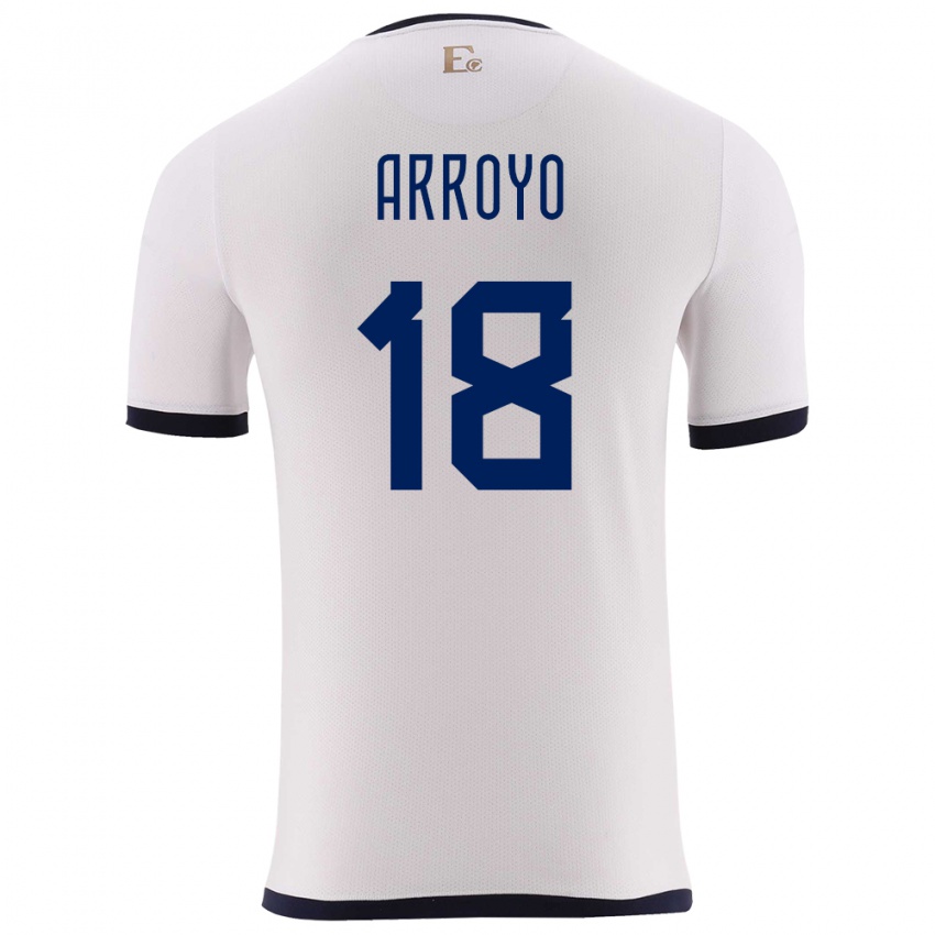 Heren Ecuador Jean Arroyo #18 Wit Uitshirt Uittenue 24-26 T-Shirt