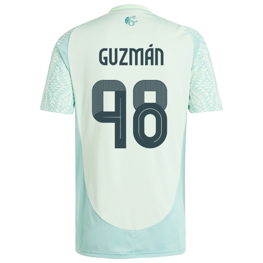 Heren Mexico Kinberly Guzman #98 Linnen Groen Uitshirt Uittenue 24-26 T-Shirt