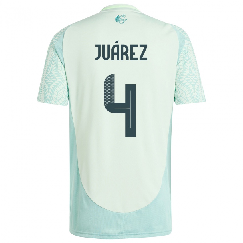 Heren Mexico Ramon Juarez #4 Linnen Groen Uitshirt Uittenue 24-26 T-Shirt