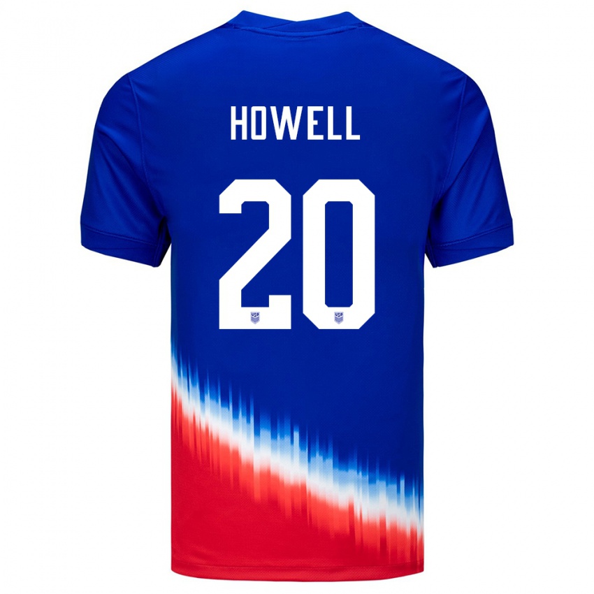 Heren Verenigde Staten Jaelin Howell #20 Blauw Uitshirt Uittenue 24-26 T-Shirt