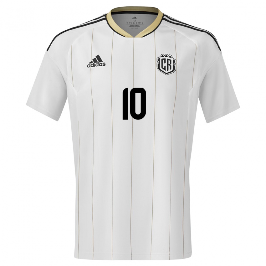 Heren Costa Rica Shirley Cruz #10 Wit Uitshirt Uittenue 24-26 T-Shirt