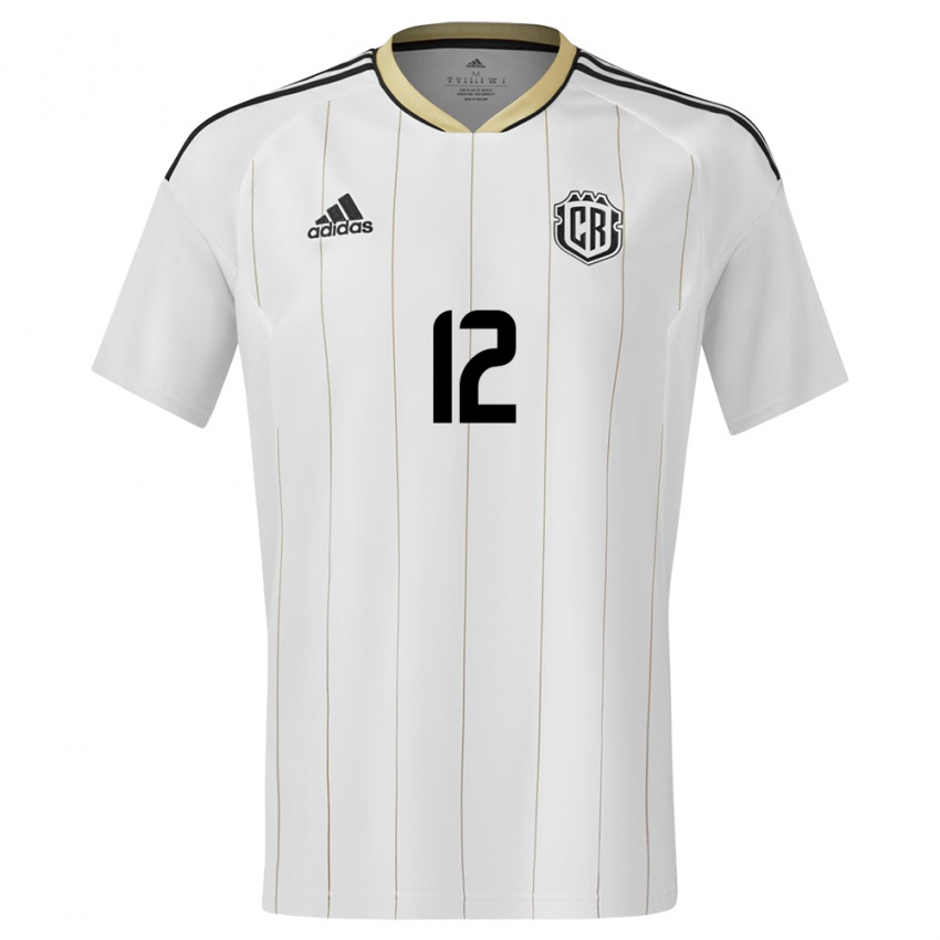 Heren Costa Rica Shawn Johnson #12 Wit Uitshirt Uittenue 24-26 T-Shirt