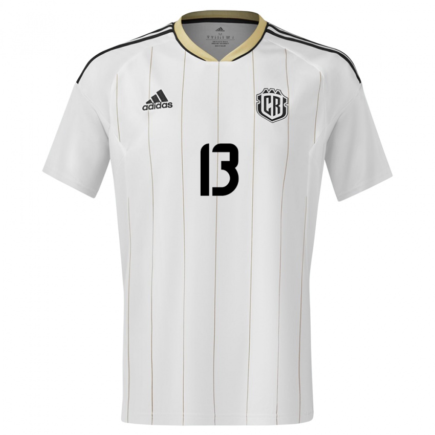Heren Costa Rica Emilie Valenciano #13 Wit Uitshirt Uittenue 24-26 T-Shirt